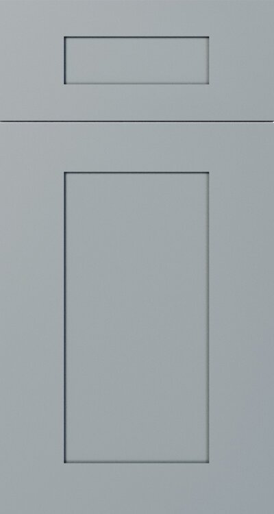Grey Shaker cabinet door in Shaker style