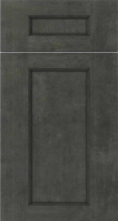 Double Shaker Smokey Grey cabinet door in Double Shaker style