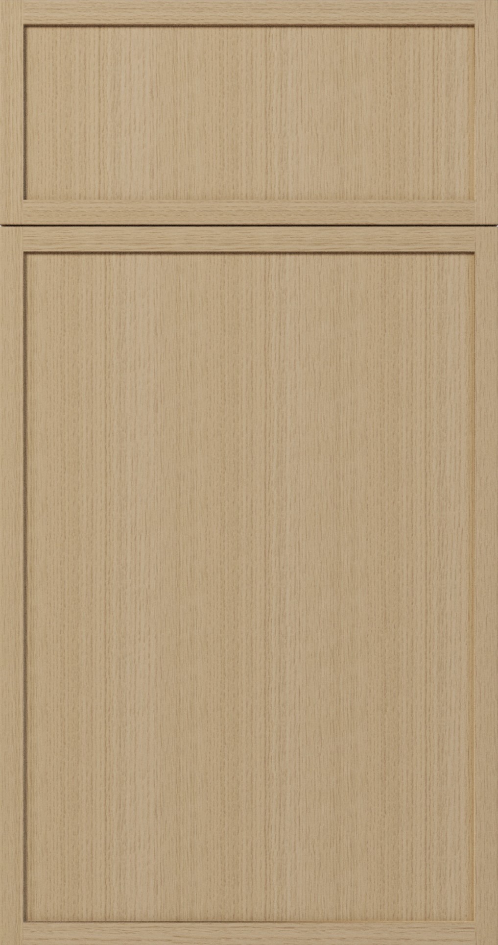 Slim White Oak cabinet door in Slim Shaker style