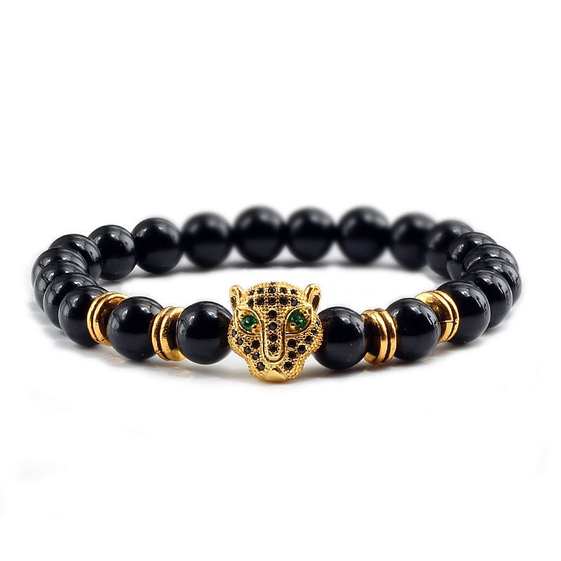 Thumbnail: 12 Style Bracelet Men Black Lava Healing Natural Stone Yoga Bracelet for Women