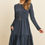 Thumbnail: Solid Long Sleeve Double Layered Ruffle Dress