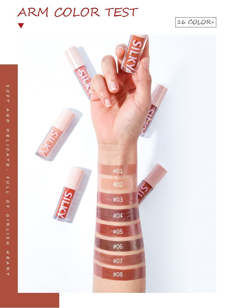 Thumbnail: Swatch of PUDAIER Gloss Bomb shade on skin