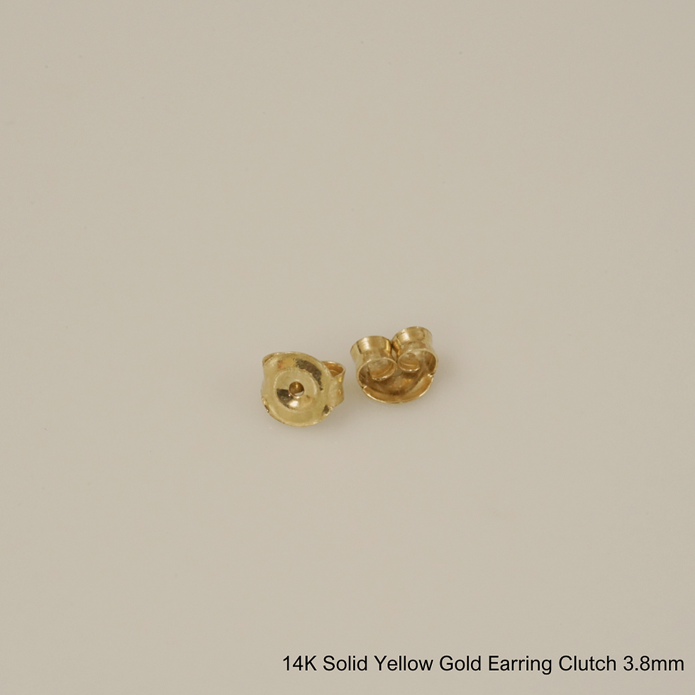 Thumbnail: 14K SOLID GOLD 6 PRONG EARRINGS; 3mm,4mm,5mm,6mm