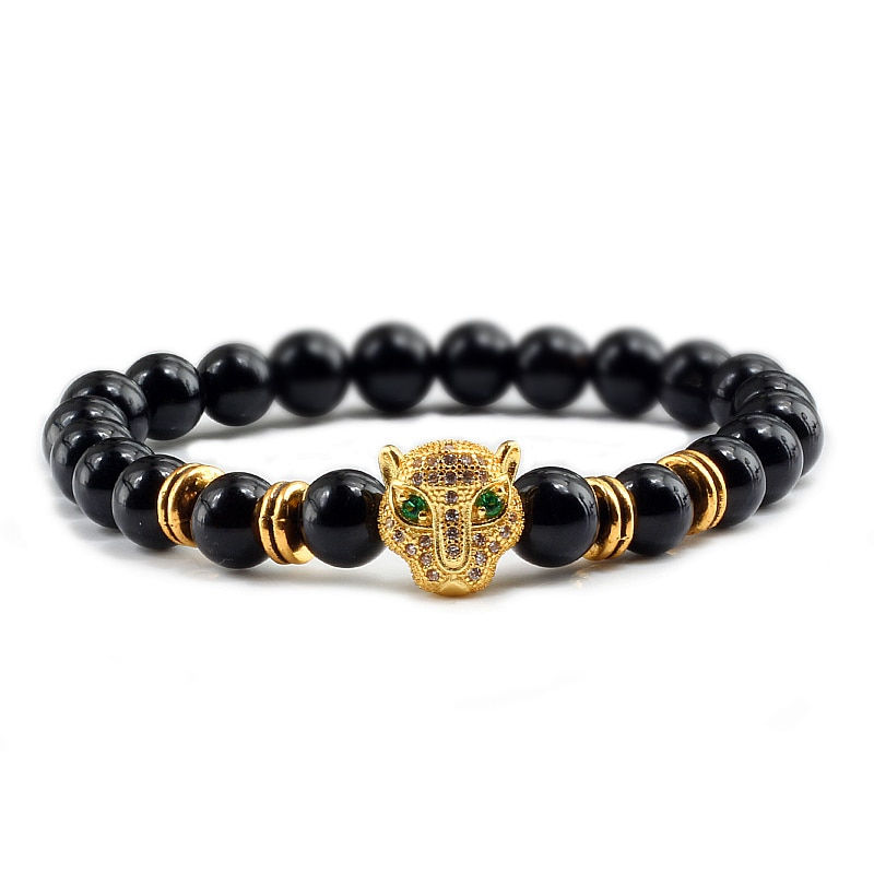 Thumbnail: 12 Style Bracelet Men Black Lava Healing Natural Stone Yoga Bracelet for Women