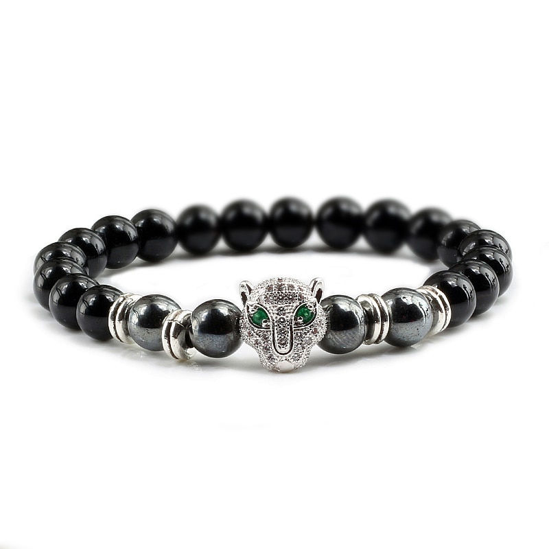 Thumbnail: 12 Style Bracelet Men Black Lava Healing Natural Stone Yoga Bracelet for Women