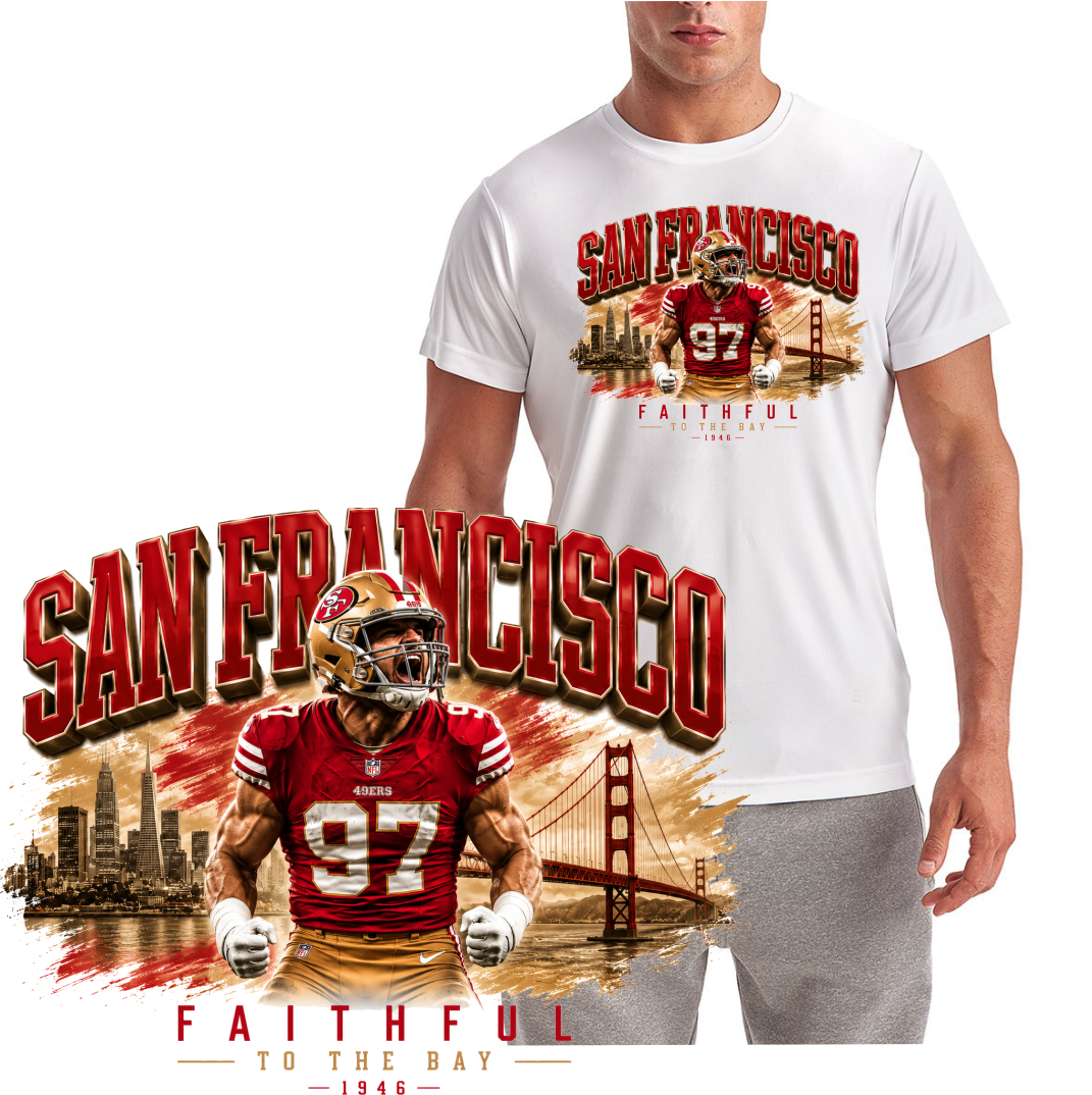 San Francisco Football Player Short Sleeve T-Shirt