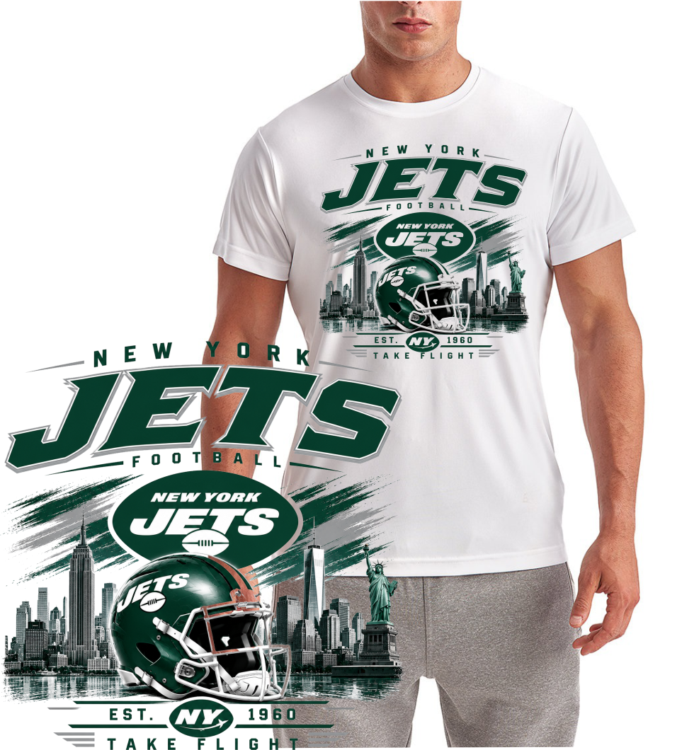 New York Football New Jets Design Logo Short Sleeve T-Shirt