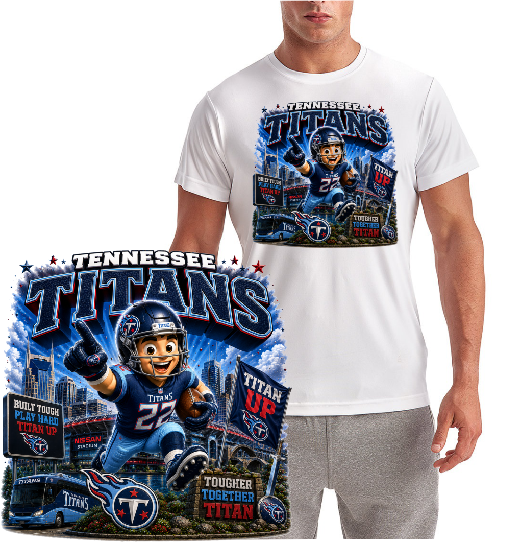 Tennessee Football Cartoon Short Sleeve T-Shirts