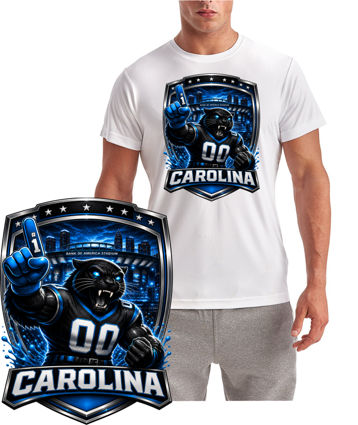 Carolina Football Panther Shield Short Sleeve T-Shirt