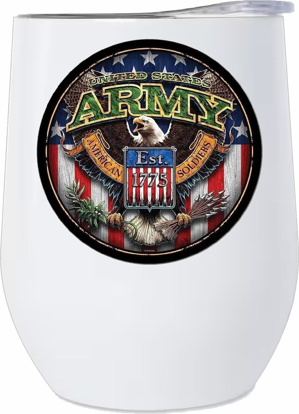 Veteran Army Wine Tumbler