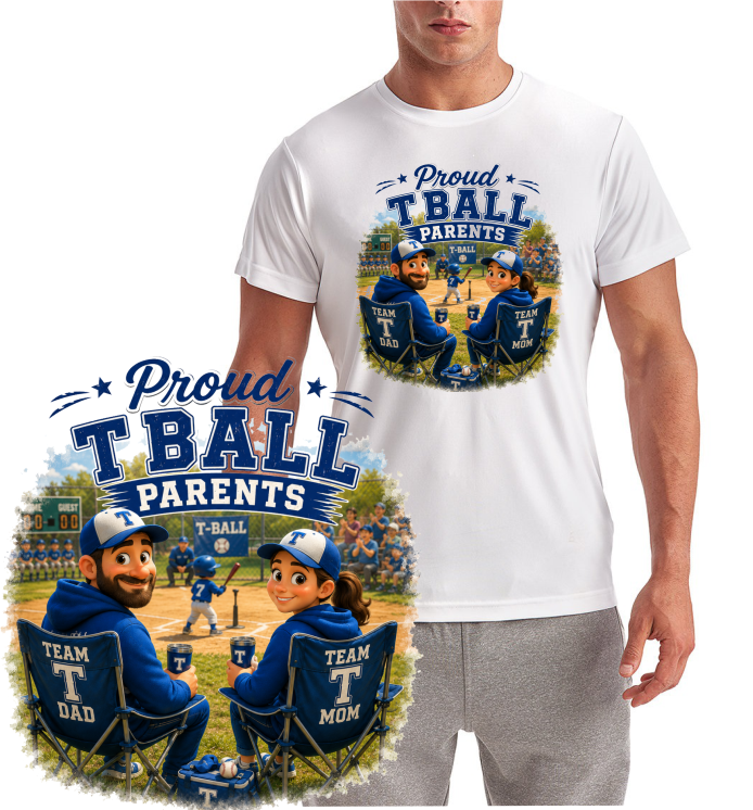 Proud TBall Parents Short Sleeve T-Shirt