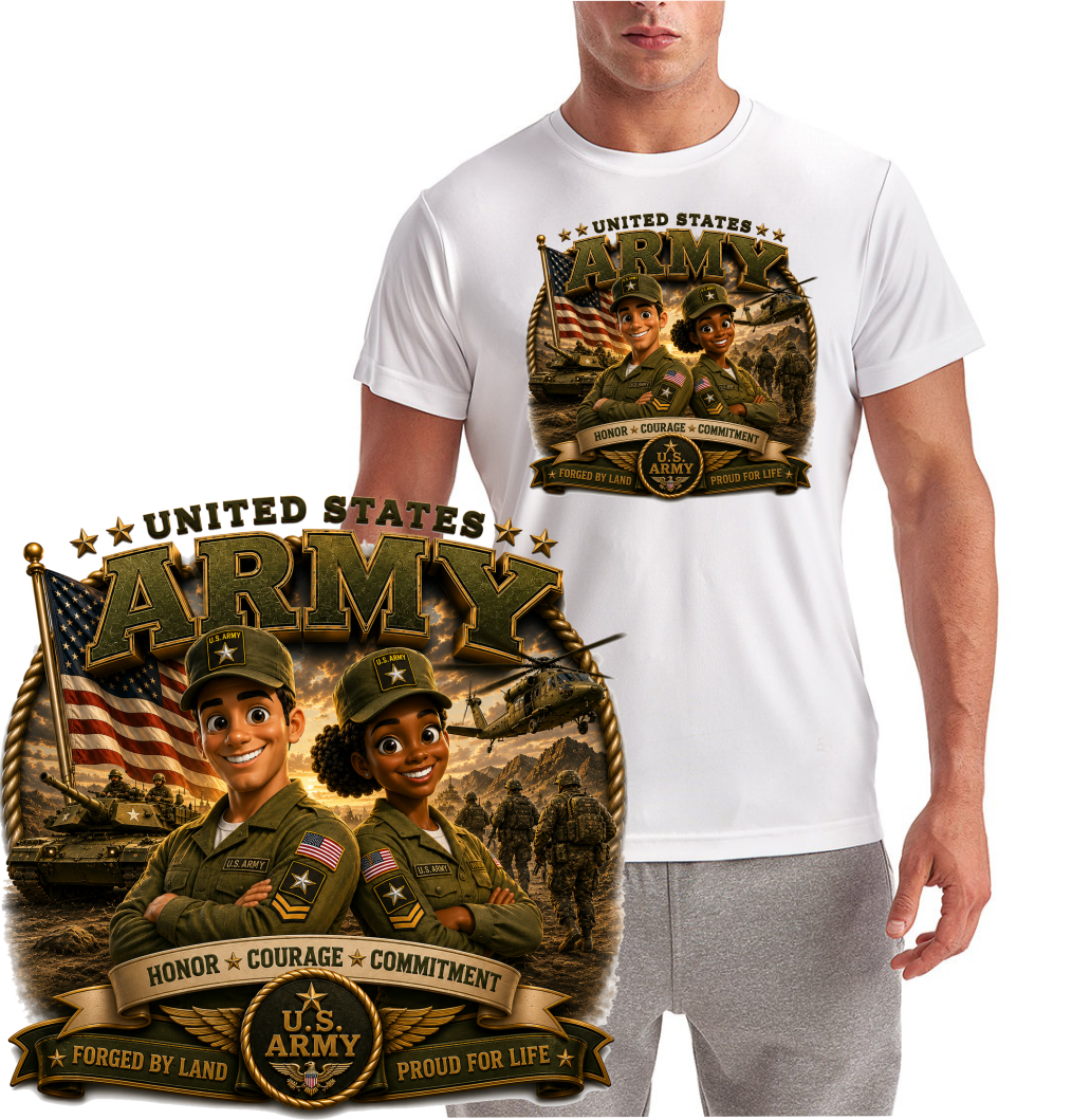 US Army Proud Design Short Sleeve T-Shirt