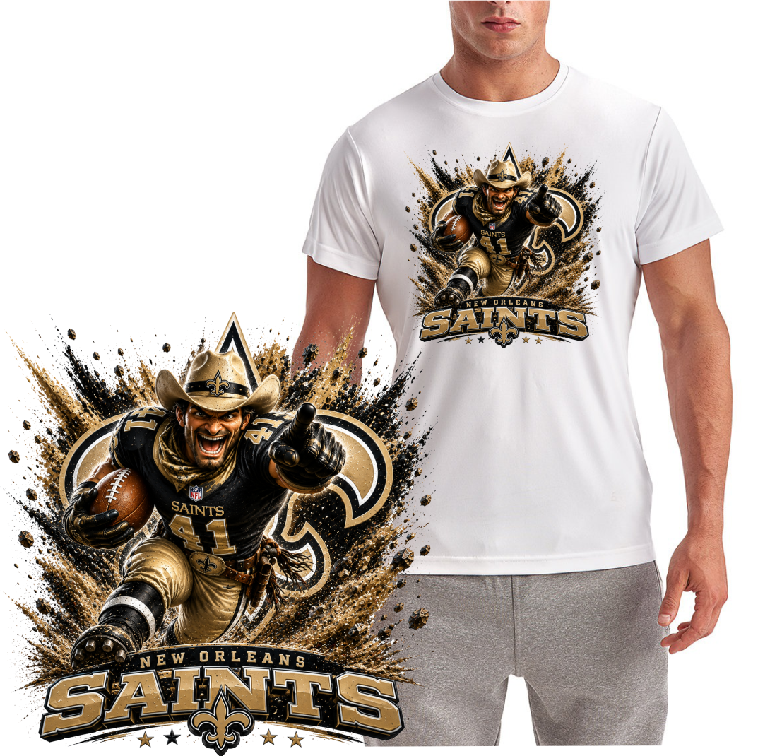 Saints Rush Football Design Short Sleeve T-Shirt