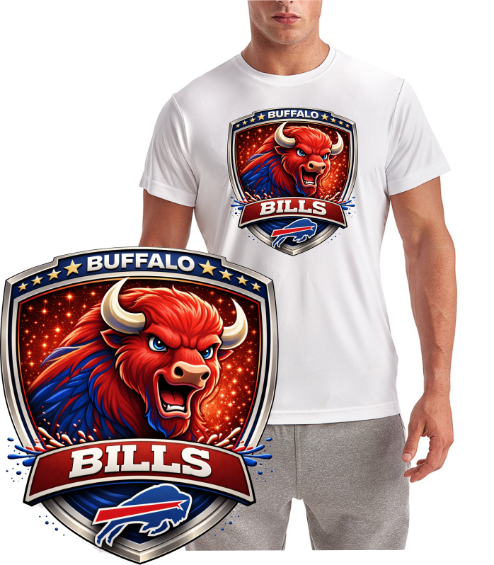 Buffalo Shield Design Bills Short Sleeve T-Shirt