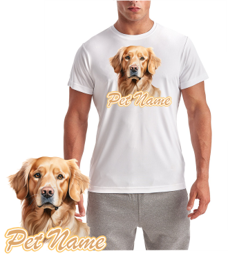 Personalized Golden Retriever Dog Breed T-Shirt with custom pet name