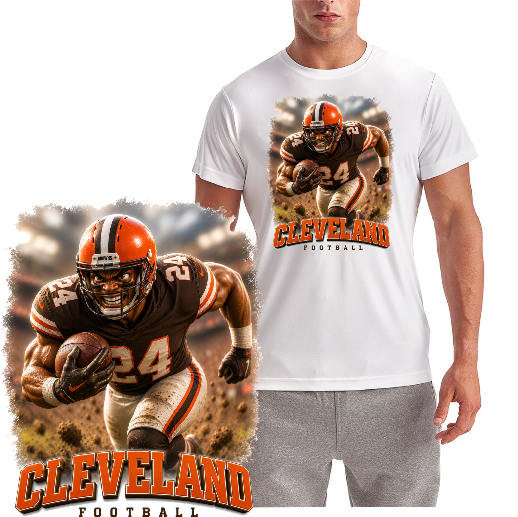 Cleveland Football Runner Short Sleeve T-Shirt