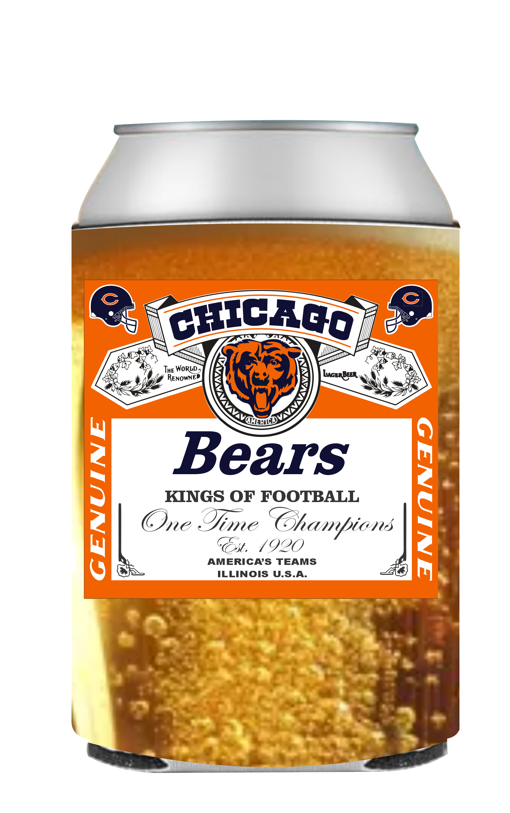 Chicago Football Bears Can Koozies Sports Fan Must Have