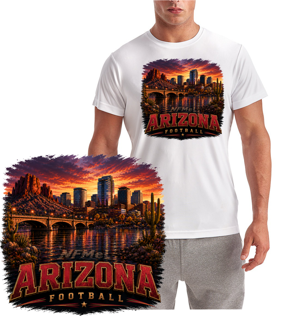 Arizona NFMel Football Cardinals Design Logo Short Sleeve T-Shirt