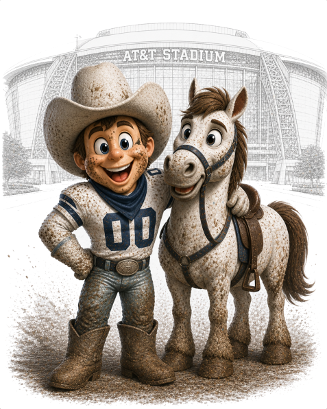 Thumbnail: Dallas Football Pixar Style Short Sleeve T-Shirt