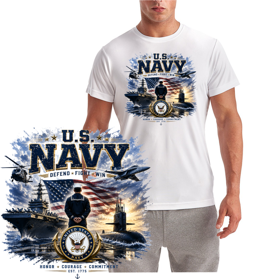 U.S. Navy Proud T-Shirt with patriotic military design