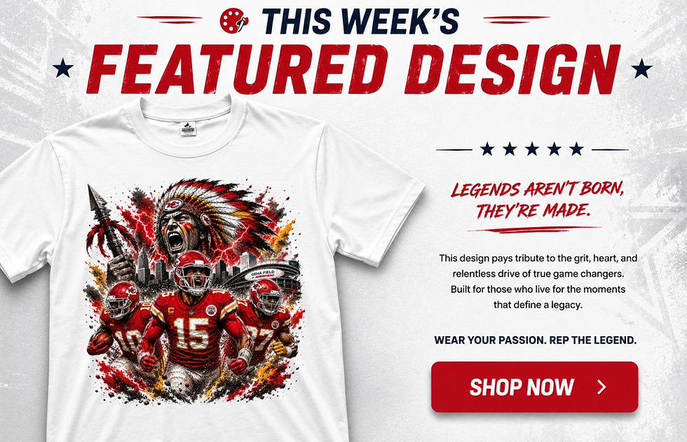 Featured t-shirt at an online sports apparel shop.
