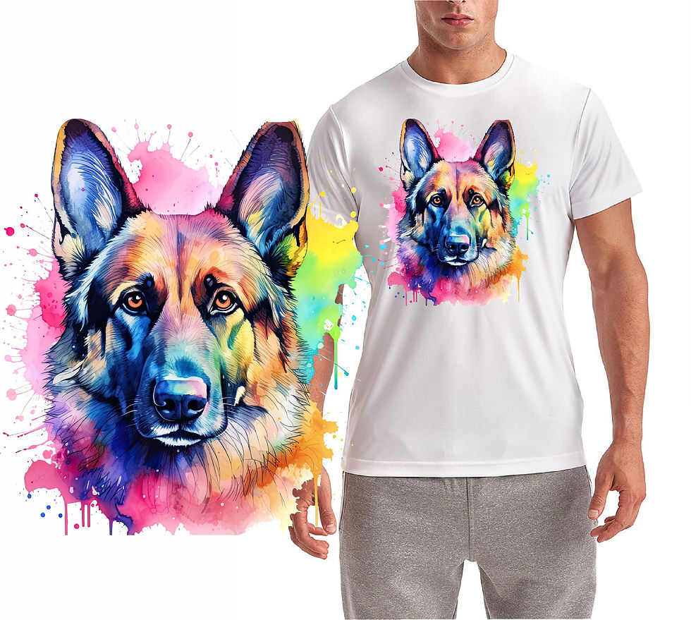 German Shepherd Color Splash
