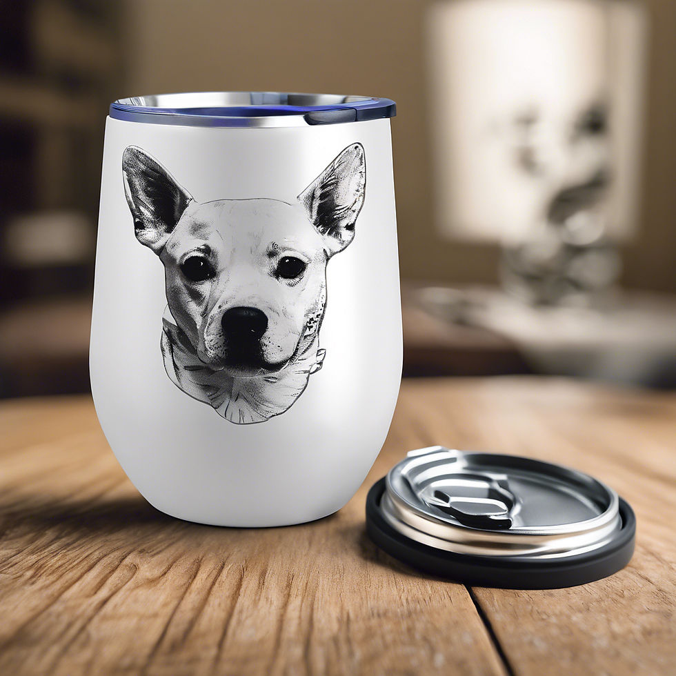 White tumbler with Pet Picture