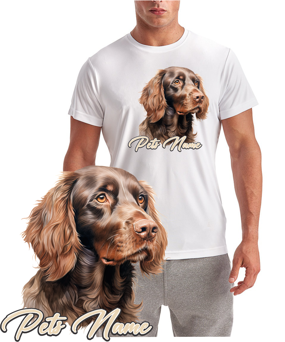 German Longhaired Pointer Dog Breed Short Sleeve T-Shirt