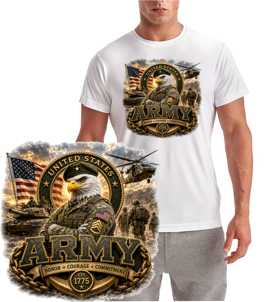 US Army Eagle Design Short Sleeve T-Shirt