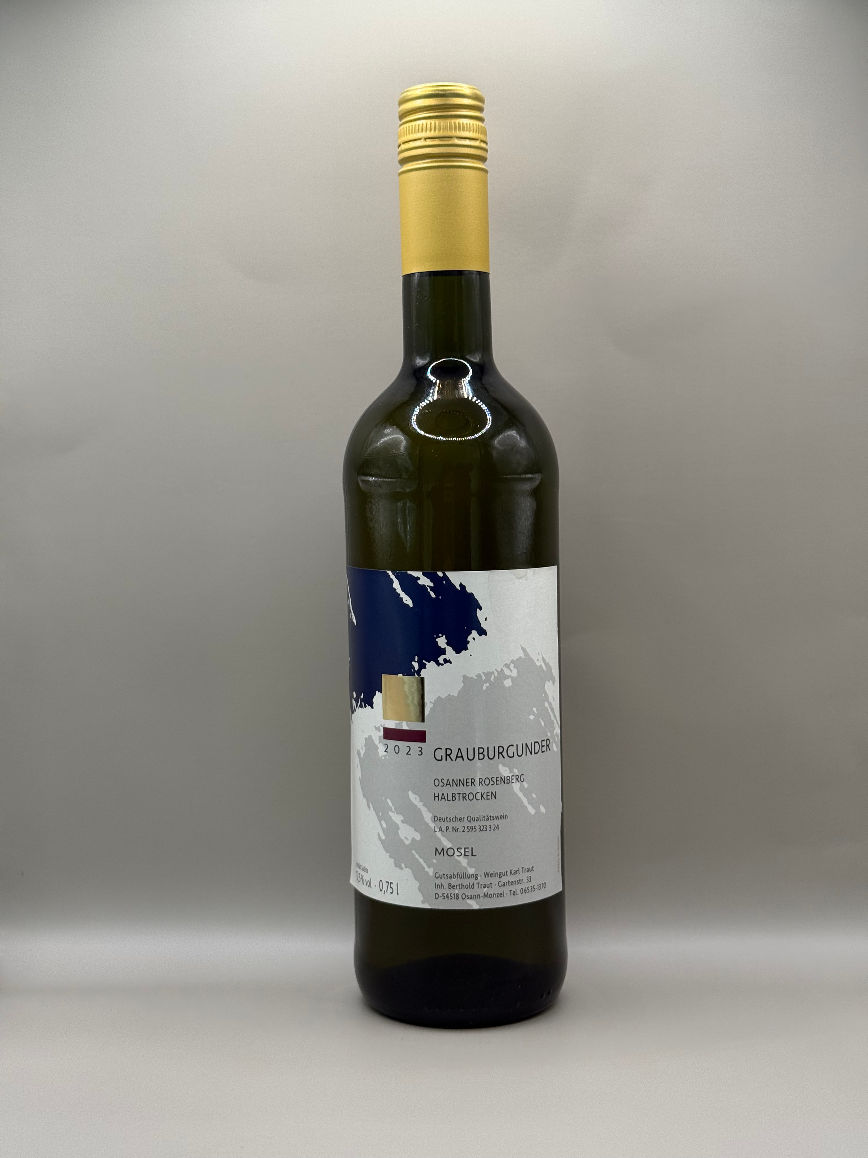 23er Grauburgunder Qualitätswein halbtrocken (0,75l)