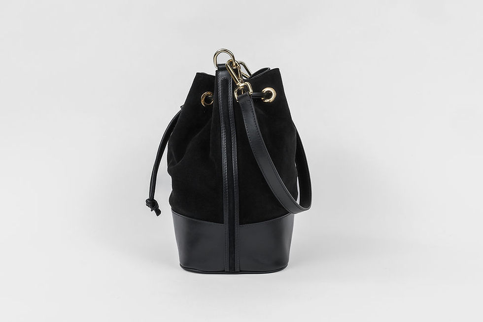 ◇depound◇ suede buckle bag (mini) black L
