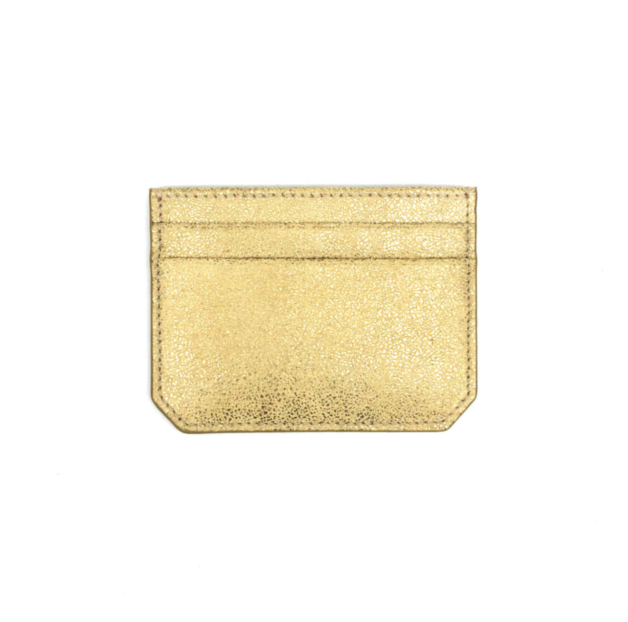 Mini porte-cartes "Weekend" - Velours doré