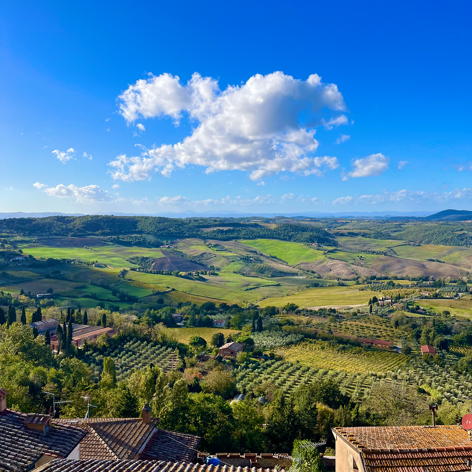 Overlooking the Umbria countryside