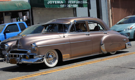 Chicanos' protest by cruising Whittier Boulevard in memory of Ruben Salazar.
