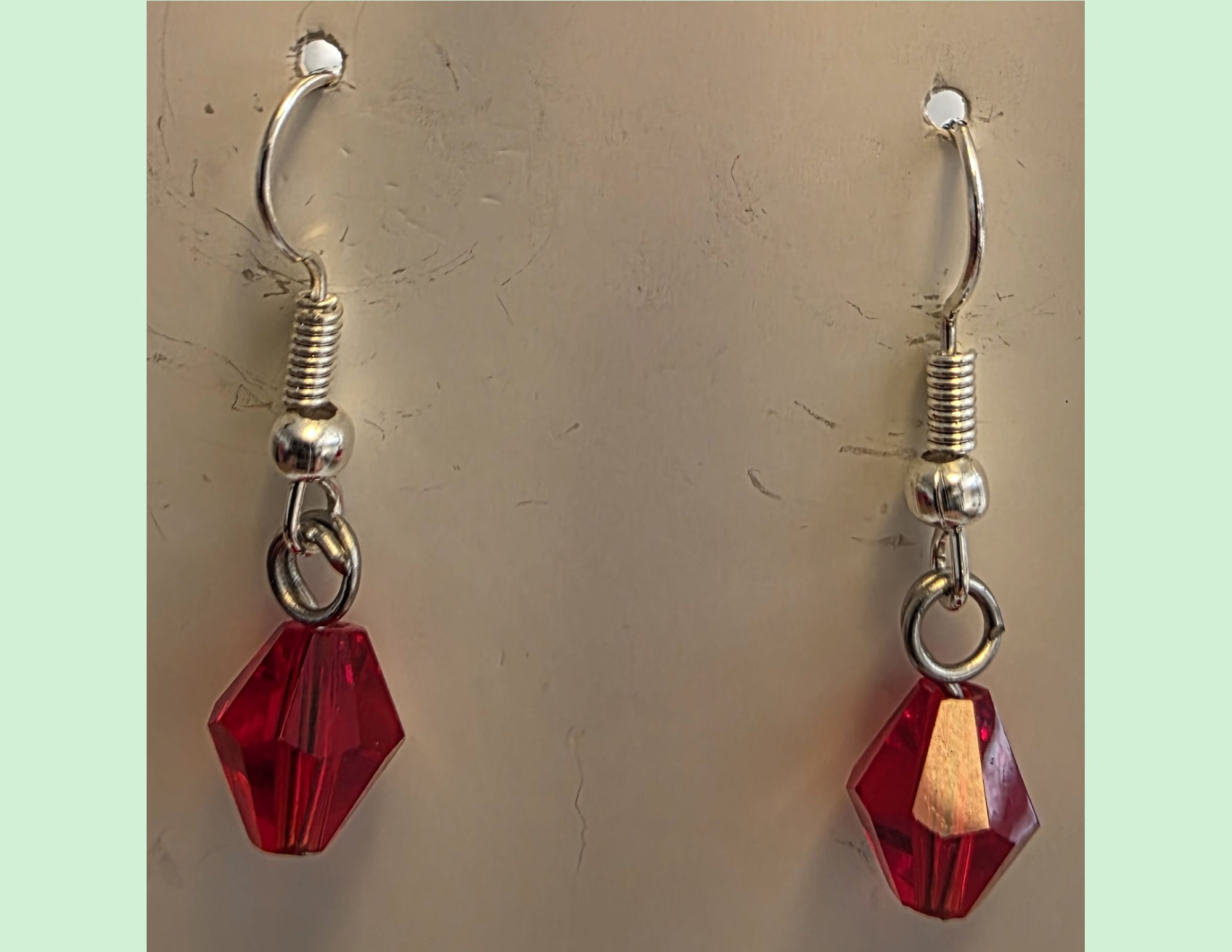 Shinny Red Earrings
