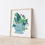 Thumbnail: Home is Where Your Plants Are Gouache Art Print by Magdalena Creative