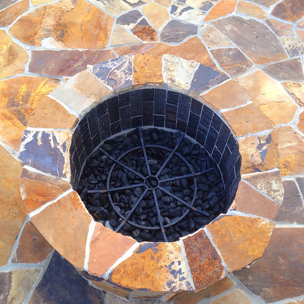 flagstone firepit
