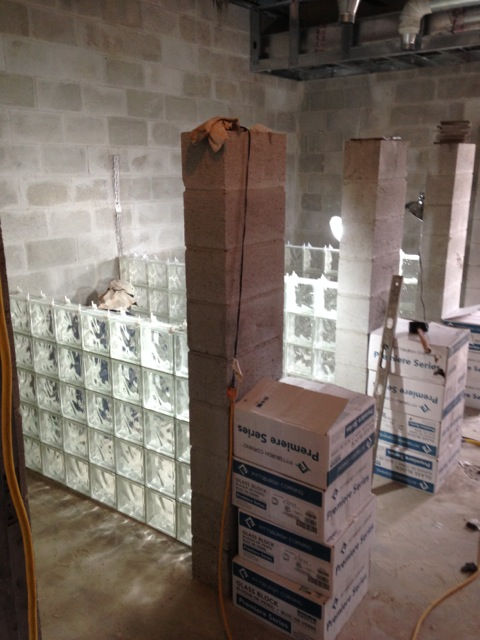 glass block instllation
