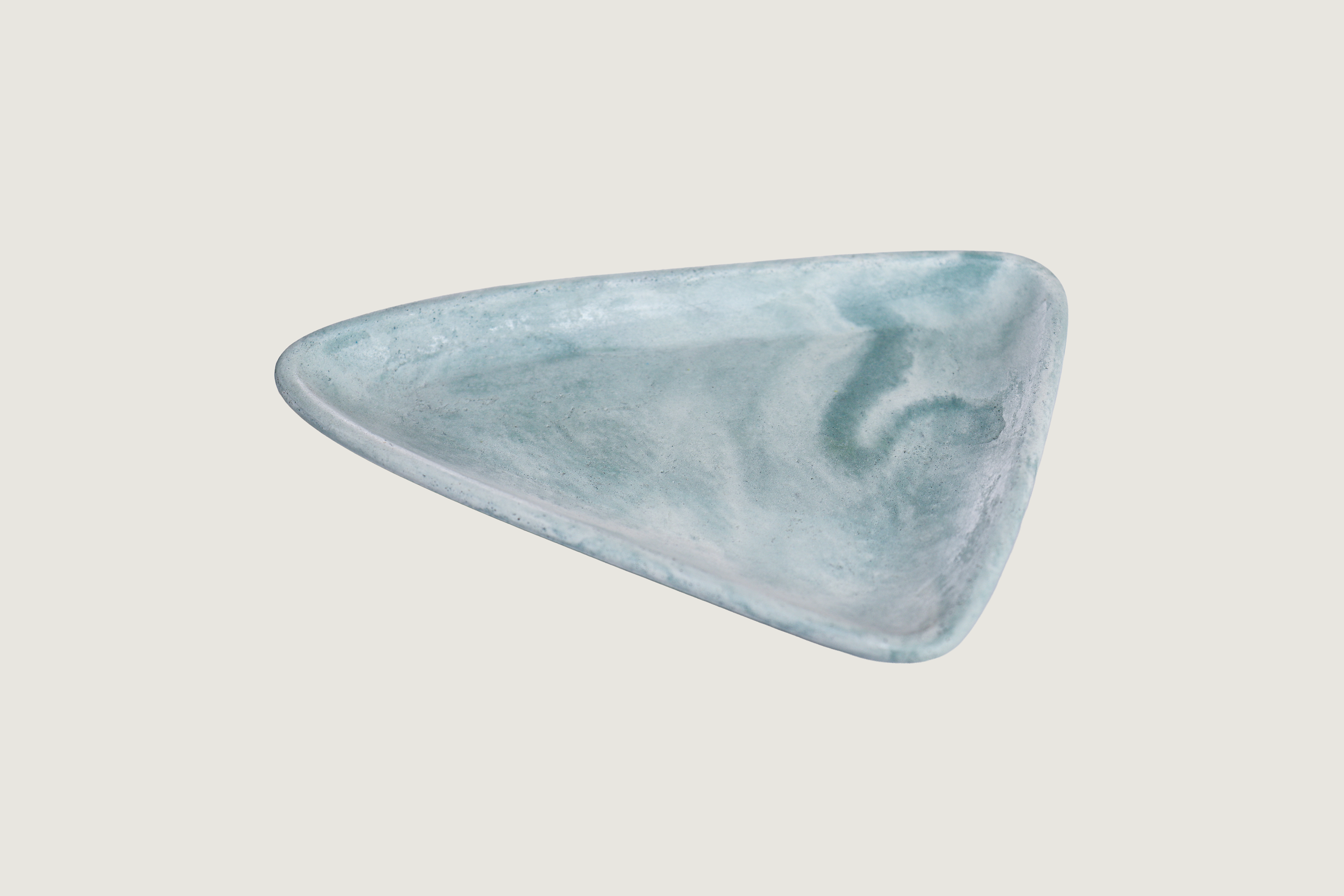 Plato Triangular Marmoleado