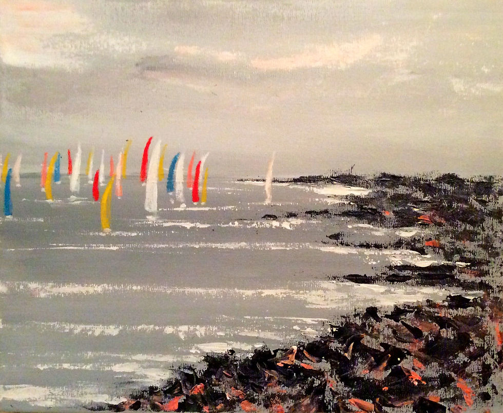 Voiles multicolores 40X30 (disponible)