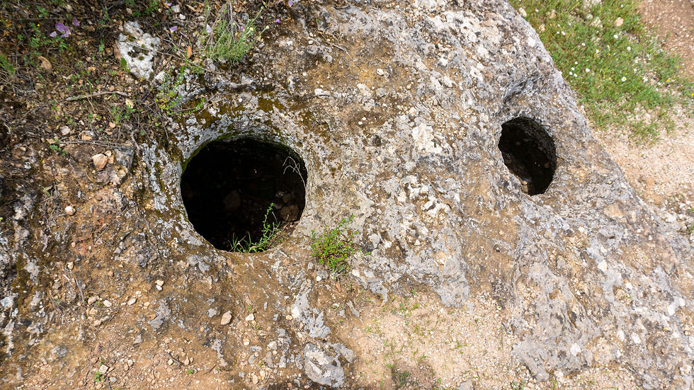 Silos en la zona sur del yacimiento. FUENTE- Autor del artículo.