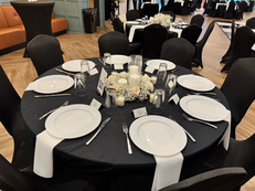 Elegant table setting at Vail Ballroom event space.