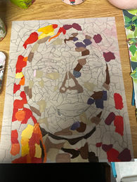Self Portrait Collage Painting