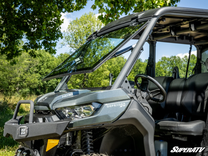 Thumbnail: Can-Am Defender HD5 MaxDrive Power Flip Glass Windshield