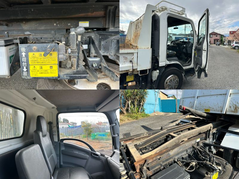 サムネイル： ISUZU エルフ ローダーダンプ 積載3900kg 花見台 キーレス ETC カーナビ メッキパーツ