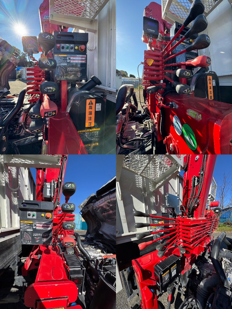 サムネイル： ISUZU エルフ 平クレーン ワンオーナー 記録簿付 ラジコン付 ワイド 3600kg ETC 電格ミラー