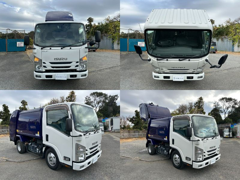 サムネイル： ISUZU エルフ パッカー車 5.1立米 回転板式 巻き込み新明和 G-RX ワンオーナー キーレス バックカメラ ドラレコ