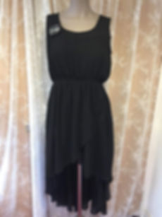 LARGE sheer black hi-low flowy dress