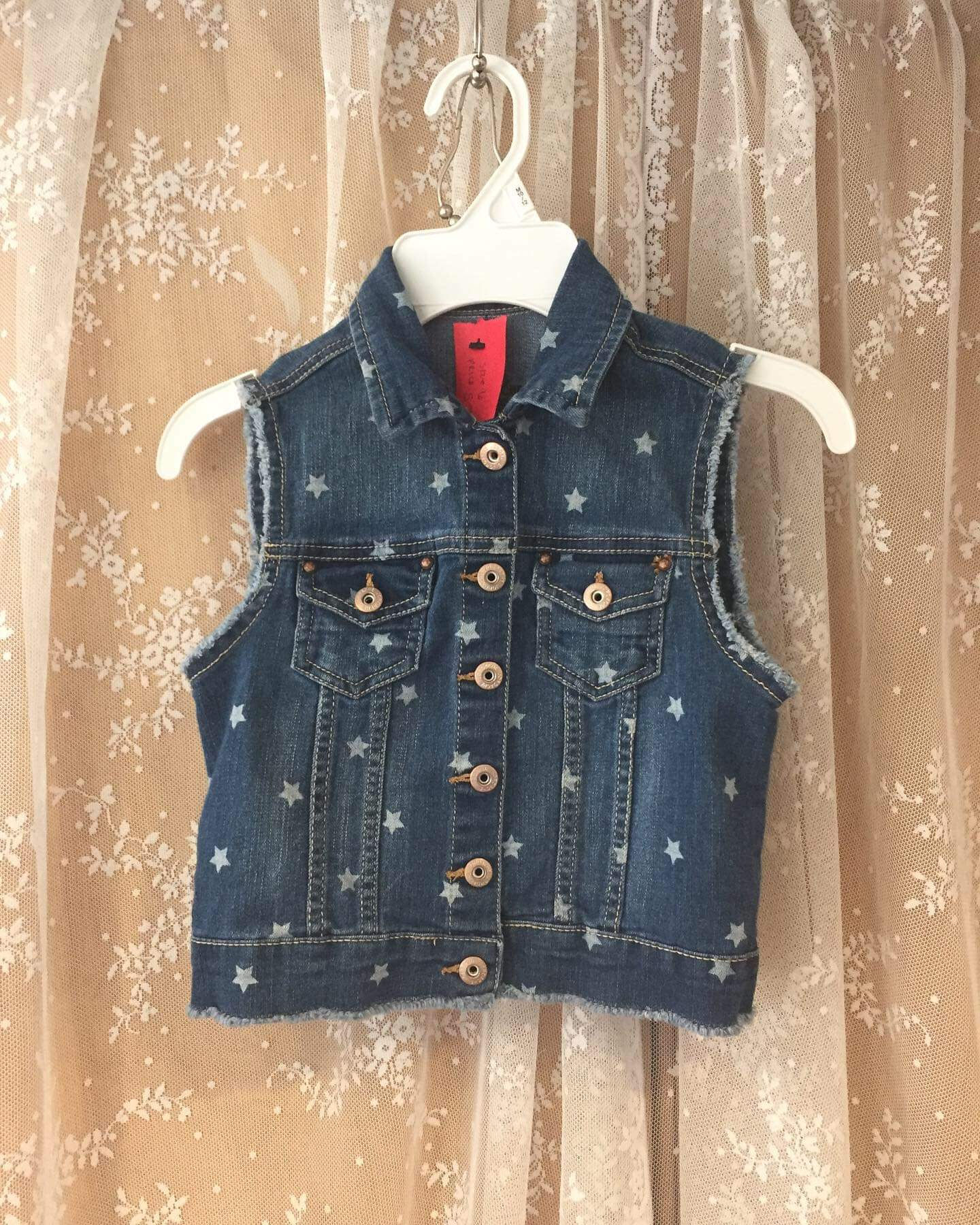 KIDS/6 Jean vest with stars