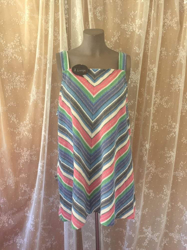XLARGE nwt striped tank top adjustable straps